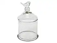 LivingStyles Trikala Glass Container with Bird Lid - 24.5cm offer