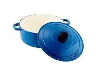 LivingStyles Chasseur Cast Iron Round French Oven, 26cm, Sky Blue offer