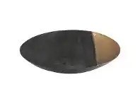 LivingStyles Rosario Welding Aluminium Round Shallow Platter, Medium, Graphite/Gold offer