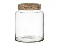 LivingStyles Sandstorm Glass Storage Jar with Seagrass Lid offer