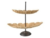 LivingStyles Oasis Rush Grass & Iron 2 Tier Stand offer