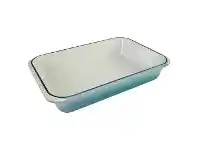 LivingStyles Chasseur Cast Iron Rectangular Roaster, 40x26cm, Quartz offer