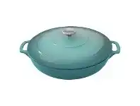 LivingStyles Chasseur Cast Iron Round Casserole, 30cm, Quartz offer