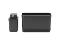 Brabantia Sink Organiser & Soap Dispenser Set, Dark Grey
