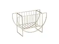 LivingStyles Castany Iron Magazine Rack, Champagne offer