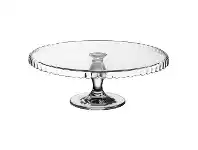 Pasabahce Patisserie Glass Cake Stand, Scallop Down
