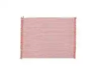 Abby 4 Piece Stripe Fabric Placemat Set, Terracotta
