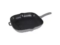LivingStyles Chasseur Cast Iron Square Grill Pan, 25cm, Celestial Grey offer