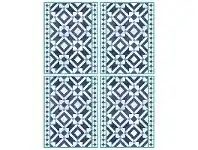 LivingStyles Telki Milano Marsala Italian Made Placemat, Set of 4, Blue offer