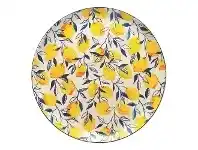LivingStyles Ecology Punch Stoneware Round Platter, Large, Lemon offer