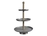 LivingStyles Byron Galvanised Iron 3 Tier Round Cake Stand offer