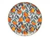 LivingStyles Ecology Punch Stoneware Round Platter, Large, Orange offer