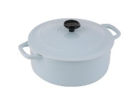 LivingStyles Chasseur Macaron Round Casserole, 24cm, Duck Egg Blue offer