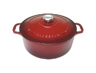 LivingStyles Chasseur Cast Iron Round French Oven, 24cm, Bordeaux offer