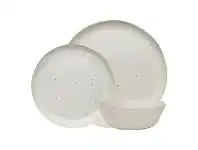 LivingStyles Ecology Malta 12 Piece Stoneware Dinner Set, Linen offer