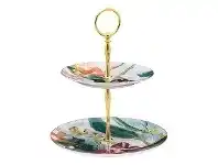 LivingStyles Ecology Bloom New Bone China 2 Tier Cake Stand offer