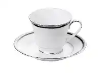LivingStyles Noritake Toorak Noir Fine China Teacup and Saucer Set offer