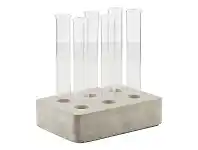 LivingStyles Kona Concrete & Glass Tube Platform Bud Vase offer