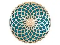 NeXtime Dream Catcher Sun Wooden Round Wall Clock - Turquoise