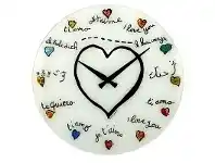 LivingStyles Nextime Loving You Glass Round Wall Clock offer