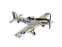 LivingStyles Boutica Handmade Tin Aircraft Model - Large Mustang Shark Teeth Plane offer