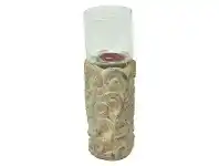 LivingStyles French Terra Cotta and Glass Candle Holder offer