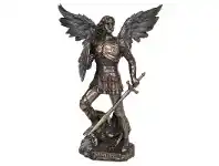 LivingStyles Veronese Cold Cast Bronze Coated Angel Figurine, St Michael the Archangel, Small offer