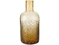 LivingStyles Stanley Glass Bottle Vase, Amber offer