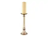 LivingStyles Henry Glass Candle Holder, Large offer