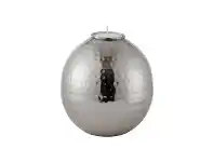 LivingStyles Kendrick Hammered Metal Ball Tealight Holder, Medium, Nickel offer