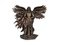 LivingStyles Veronese Cold Cast Bronze Coated Angel Figurine, Seraph offer