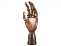 LivingStyles Artist Handcrafted Timber Articulated Hand Display, Honey offer