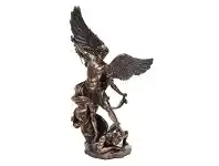 LivingStyles Veronese Cold Cast Bronze Coated Figurine, Guido Reni's St Michael Archangel, Small offer
