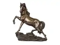 LivingStyles Veronese Cold Cast Bronze Coated Wild Life Figurine, Steed offer