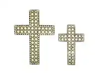 LivingStyles Sapphira 2 Piece Bone Inlay Cross Set offer
