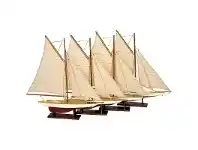 LivingStyles Set of 4 Mini Pond Yacht Models offer