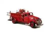 LivingStyles Boutica Handmade Tin Chevy Fire Truck Model offer