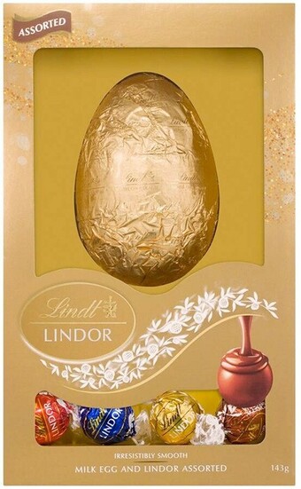 BIG W Lindt Milk Chocolate Egg and Assorted Chocolates 143g offer