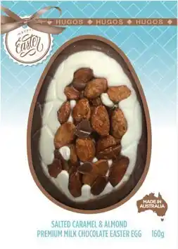 BIG W Hugos Salted Caramel Almond Chocolate Egg 160g offer