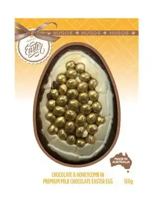 BIG W Hugos Honeycomb Chocolate Egg 160g offer