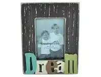 Rectangle Wooden Photo Frame with 3D Raised Letters - Dream