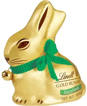 BIG W Lindt Gold Easter Bunny Hazelnut Chocolate - 100g offer
