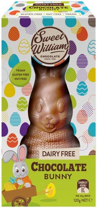 Sweet William Dairy Free Chocolate Bunny 120g