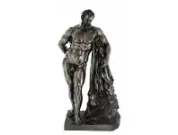 Veronese Cold Cast Bronze Coated Statue of The Farnese Hercules by Glykon of Athens, Large