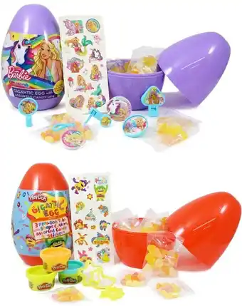 BIG W Barbie or Playdoh Gigantic Surprise Egg Assorted 140g offer