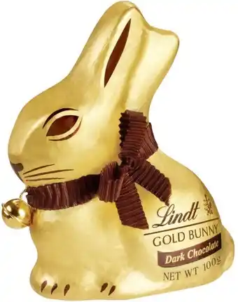 BIG W Lindt Gold Easter Bunny Dark Chocolate - 100g offer
