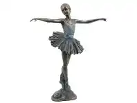 LivingStyles Veronese Cold Cast Bronze Coated Ballerina Figurine, Open Arms and Tiptoeiing offer