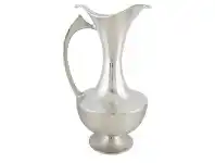 LivingStyles Annora Small Aluminium Grecian Urn Vase with Handle - Silver offer