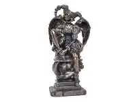 LivingStyles Veronese Cold Cast Bronze Coated Jester Figurine, Dark Angel offer