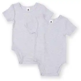 BIG W Dymples 2-Pack Rib Bodysuits Short Sleeve - Grey offer